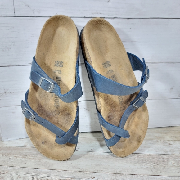 Birkenstock Mayari Oiled Leather Sandals In Blue U S W 9 - Picture 4 of 9